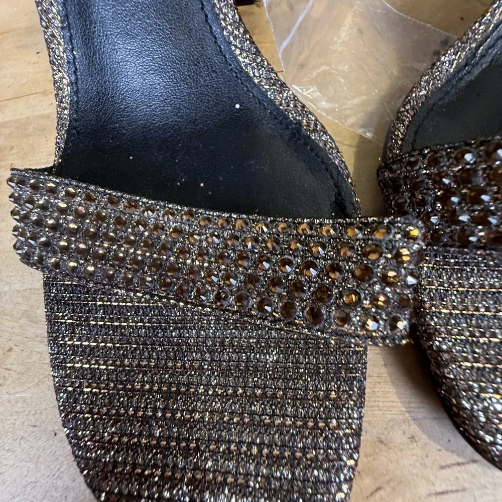 Michael Kors rhinestone Block Heel Sandals Size 6